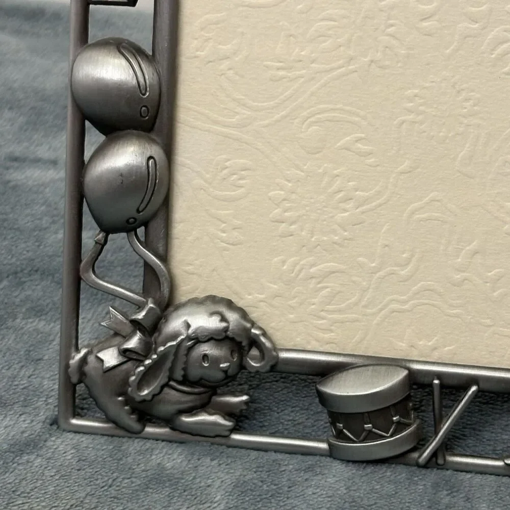 HomeTrends Baby Photo Frame Pewter Landscape Orientation